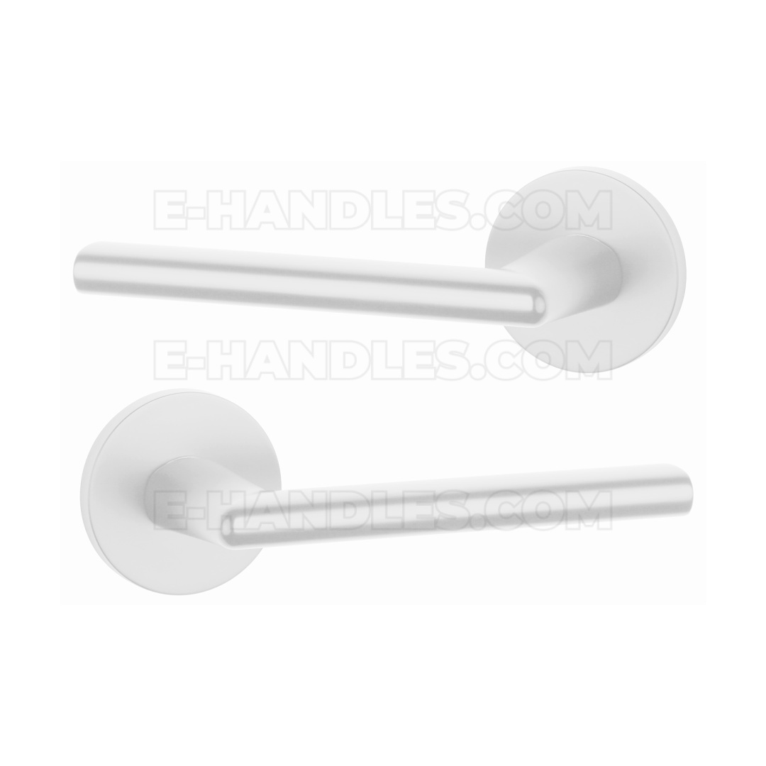 APRILE KALMIA R slim 7 mm WHITE - biały matowy - klamka do drzwi